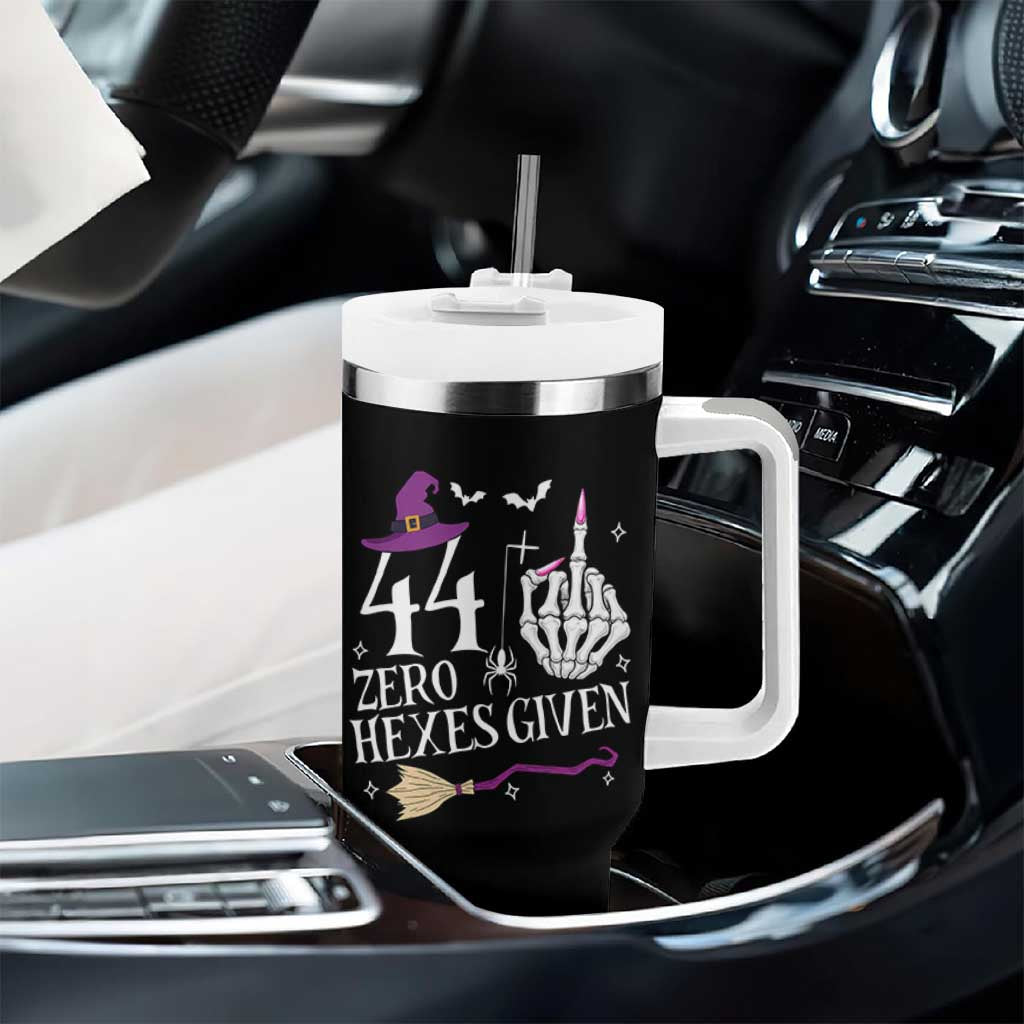 45th Birthday Halloween Tumbler With Handle 44 Plus Middle Finger Zero Hexes Given Gift For Women