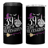 40th Birthday Halloween 4 in 1 Can Cooler Tumbler 39 Plus Middle Finger Zero Hexes Given Gift For Women