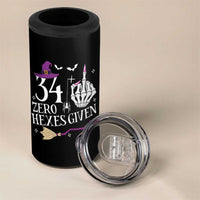 35th Birthday Halloween 4 in 1 Can Cooler Tumbler 34 Plus Middle Finger Zero Hexes Given Gift For Women