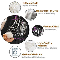 30th Birthday Halloween Throw Blanket 29 Plus Middle Finger Zero Hexes Given Gift For Women