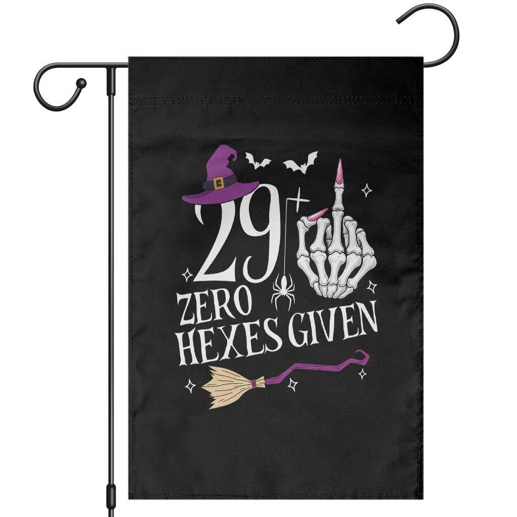 30th Birthday Halloween Garden Flag 29 Plus Middle Finger Zero Hexes Given Gift For Women