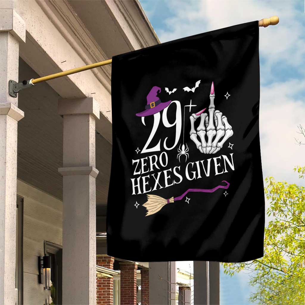 30th Birthday Halloween Garden Flag 29 Plus Middle Finger Zero Hexes Given Gift For Women
