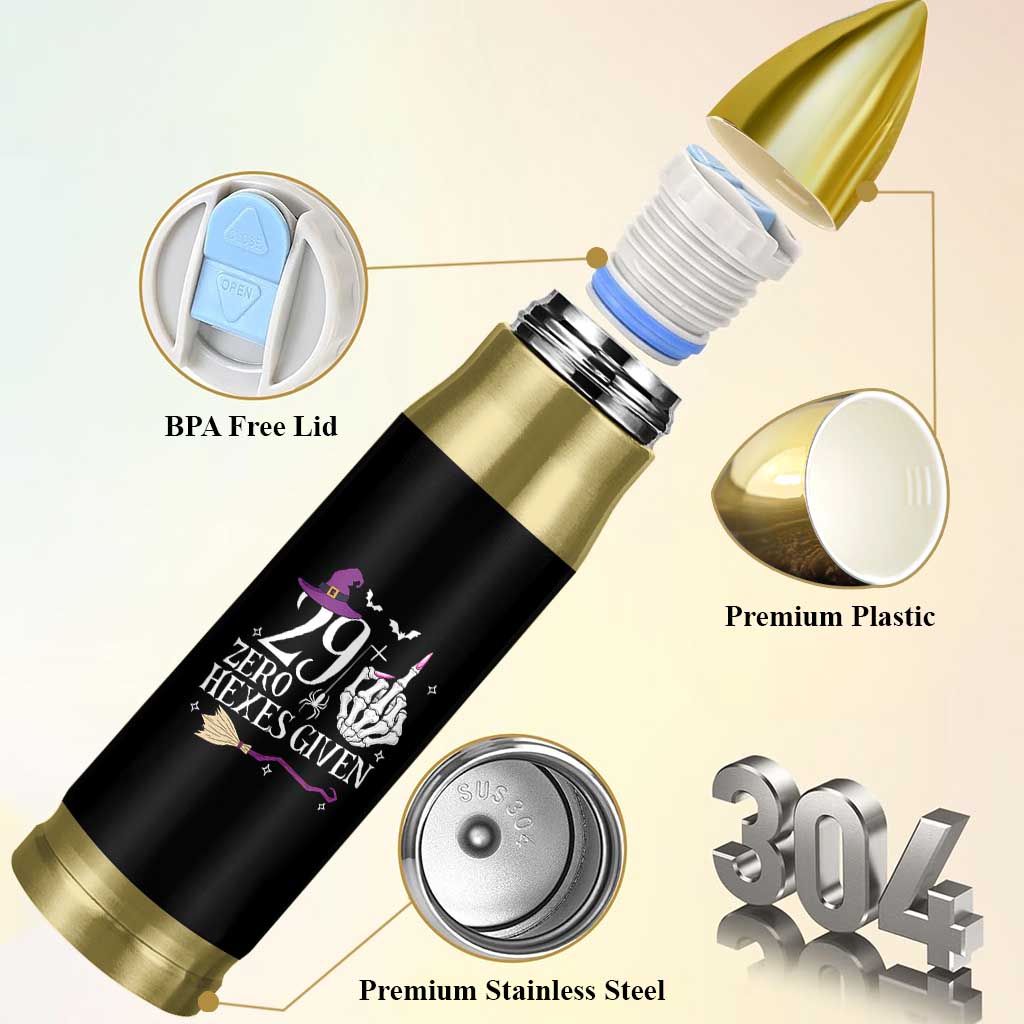 30th Birthday Halloween Bullet Tumbler 29 Plus Middle Finger Zero Hexes Given Gift For Women