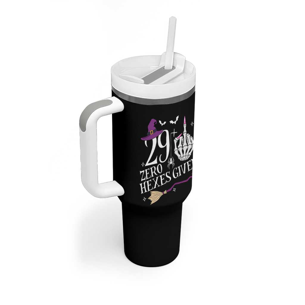 30th Birthday Halloween Tumbler With Handle 29 Plus Middle Finger Zero Hexes Given Gift For Women