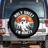 90th Birthday Halloween Ghost Spare Tire Cover Holy Sheet I'm Ninety