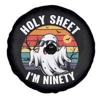 90th Birthday Halloween Ghost Spare Tire Cover Holy Sheet I'm Ninety