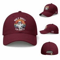 90th Birthday Halloween Ghost Baseball Cap Holy Sheet I'm Ninety