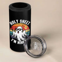 90th Birthday Halloween Ghost 4 in 1 Can Cooler Tumbler Holy Sheet I'm Ninety