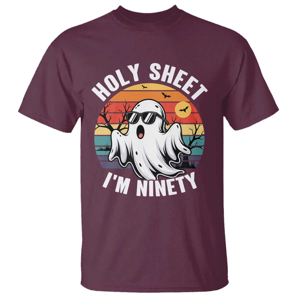 90th Birthday Halloween Ghost T Shirt Holy Sheet I'm Ninety