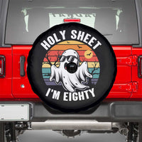 80th Birthday Halloween Ghost Spare Tire Cover Holy Sheet I'm Eighty