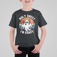80th Birthday Halloween Ghost T Shirt For Kid Holy Sheet I'm Eighty