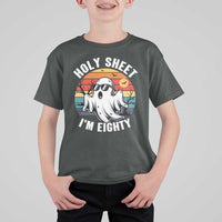 80th Birthday Halloween Ghost T Shirt For Kid Holy Sheet I'm Eighty