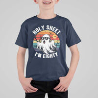 80th Birthday Halloween Ghost T Shirt For Kid Holy Sheet I'm Eighty