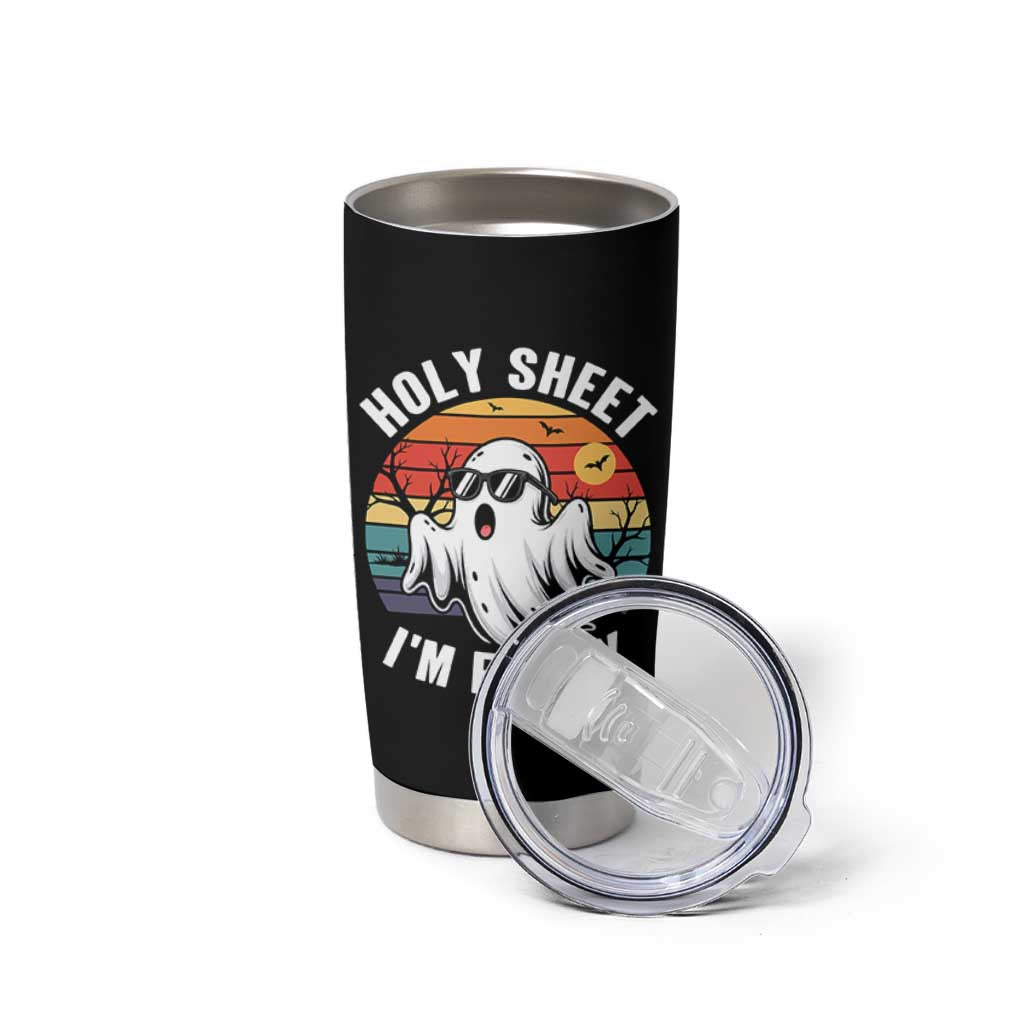 80th Birthday Halloween Ghost Tumbler Cup Holy Sheet I'm Eighty