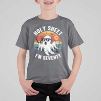 70th Birthday Halloween Ghost T Shirt For Kid Holy Sheet I'm Seventy
