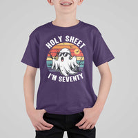 70th Birthday Halloween Ghost T Shirt For Kid Holy Sheet I'm Seventy