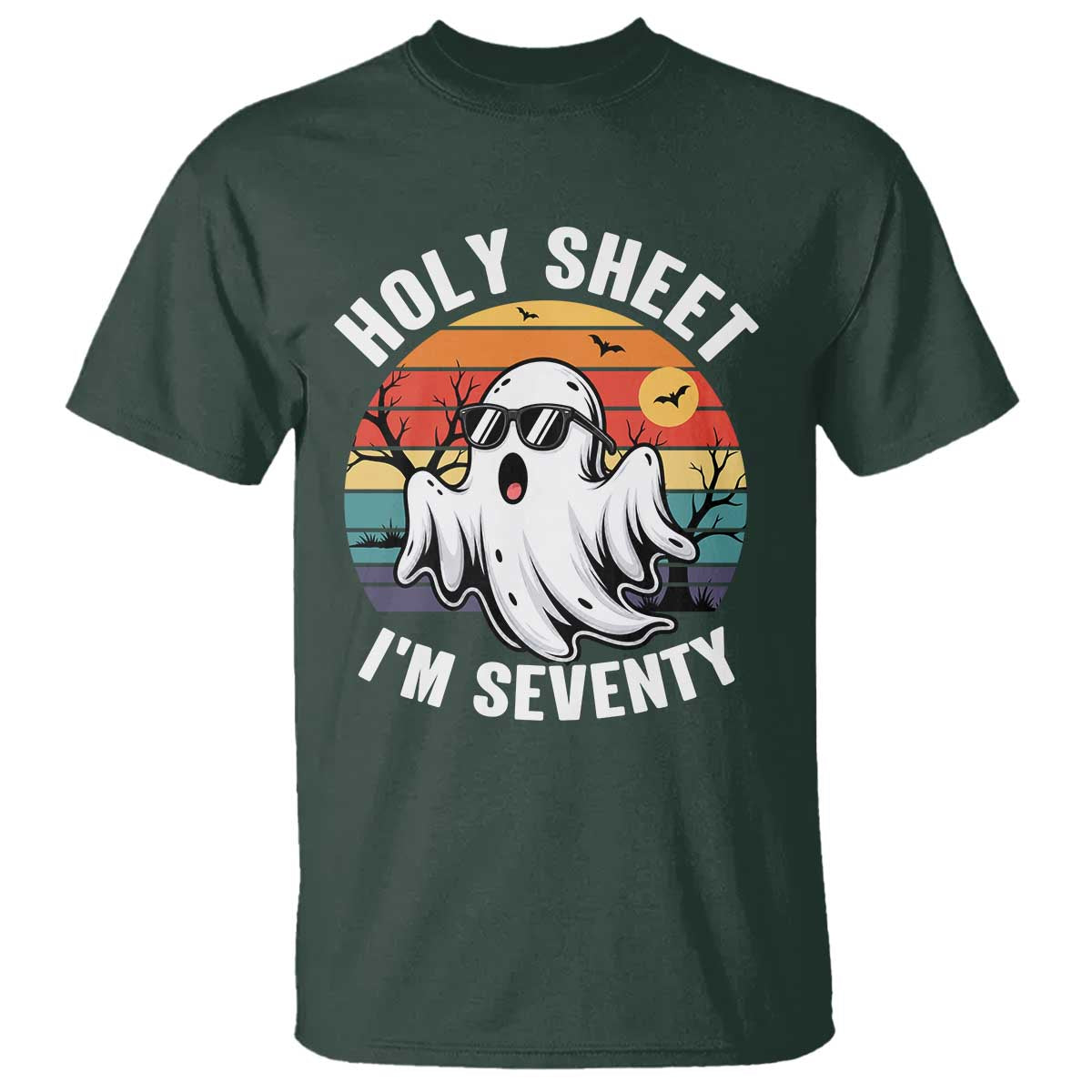 70th Birthday Halloween Ghost T Shirt Holy Sheet I'm Seventy
