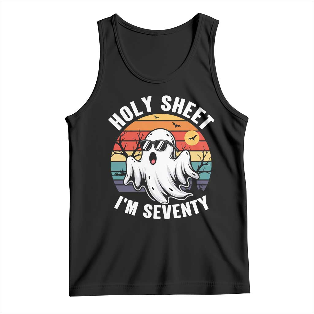 70th Birthday Halloween Ghost Tank Top Holy Sheet I'm Seventy