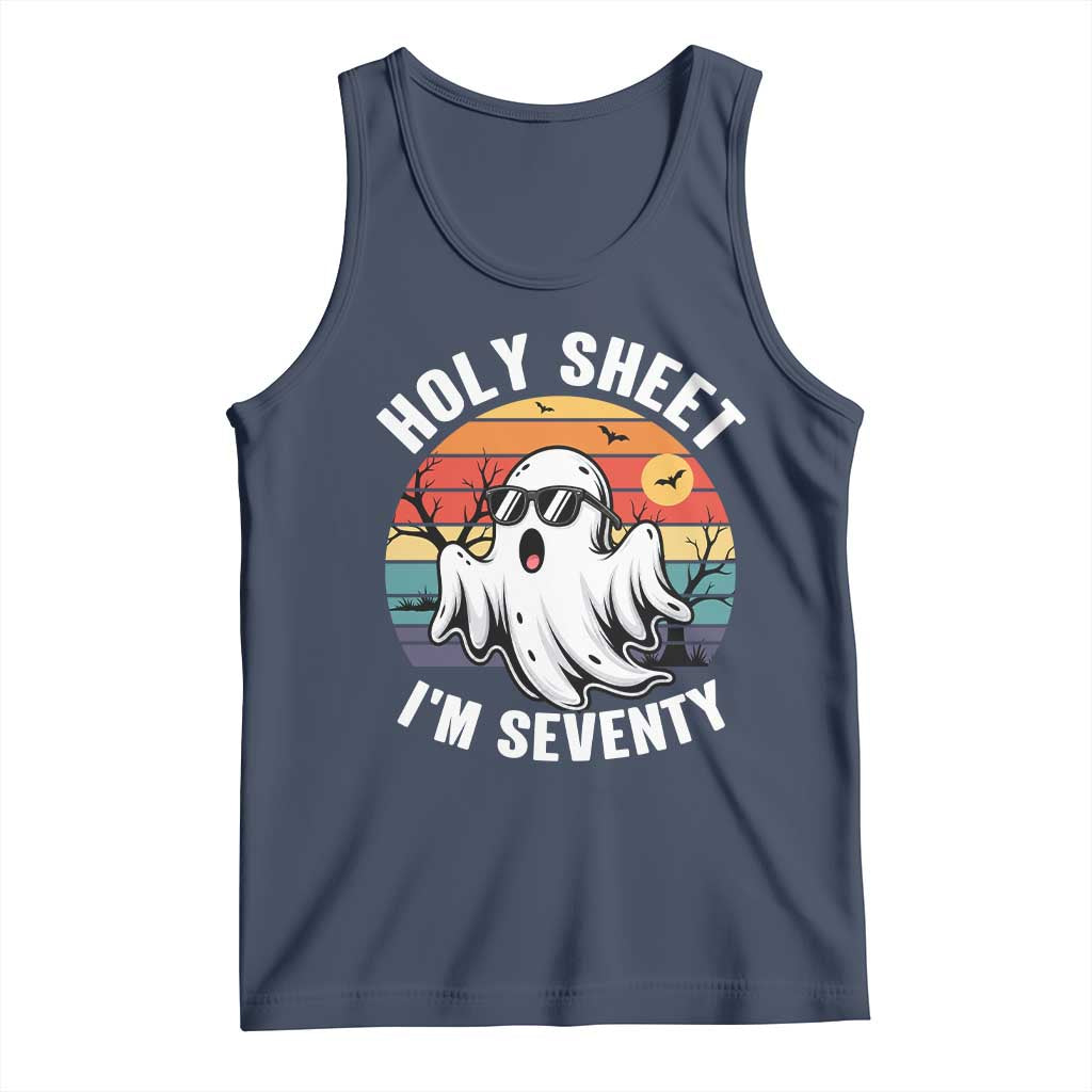 70th Birthday Halloween Ghost Tank Top Holy Sheet I'm Seventy