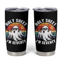 70th Birthday Halloween Ghost Tumbler Cup Holy Sheet I'm Seventy