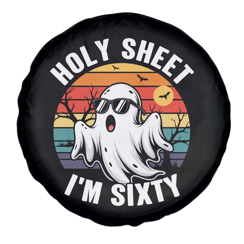 60th Birthday Halloween Ghost Spare Tire Cover Holy Sheet I'm Sixty