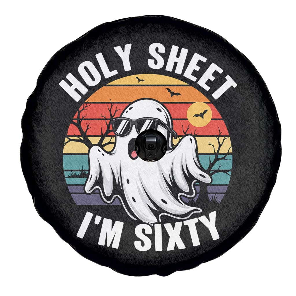 60th Birthday Halloween Ghost Spare Tire Cover Holy Sheet I'm Sixty