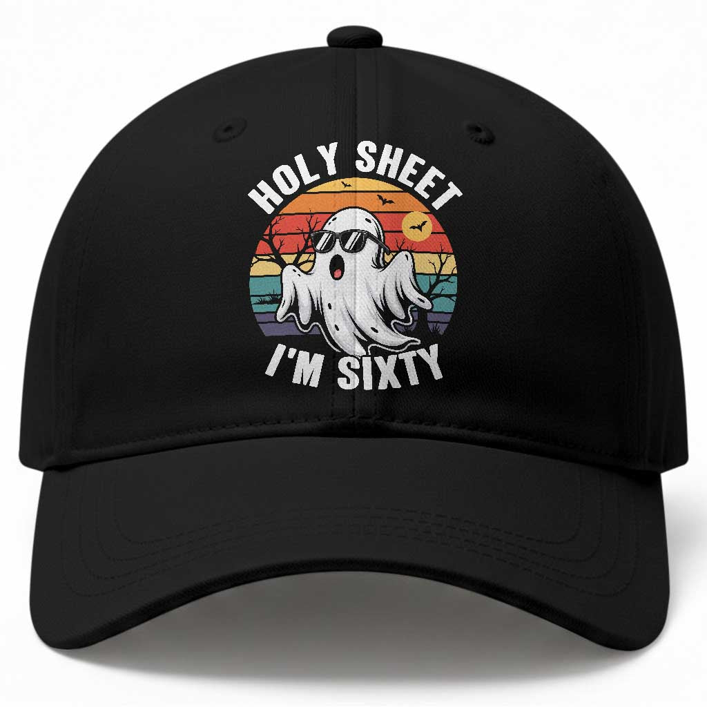 60th Birthday Halloween Ghost Baseball Cap Holy Sheet I'm Sixty