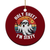 60th Birthday Halloween Ghost Ceramic Ornament Holy Sheet I'm Sixty
