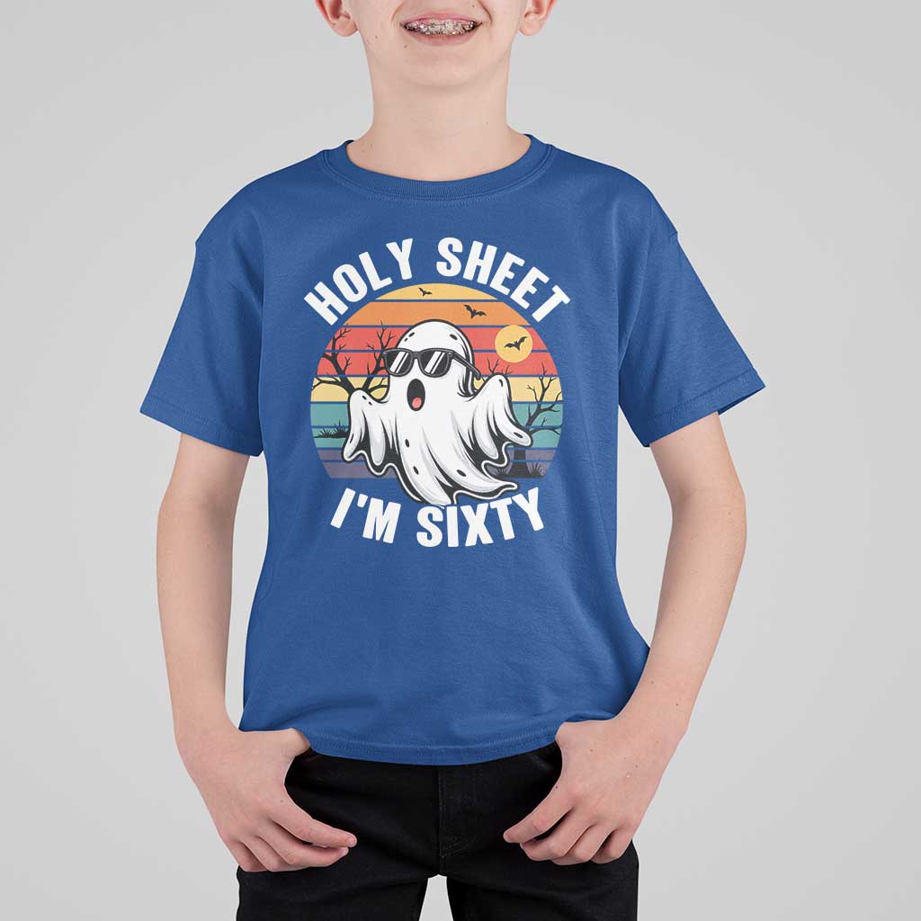 60th Birthday Halloween Ghost T Shirt For Kid Holy Sheet I'm Sixty