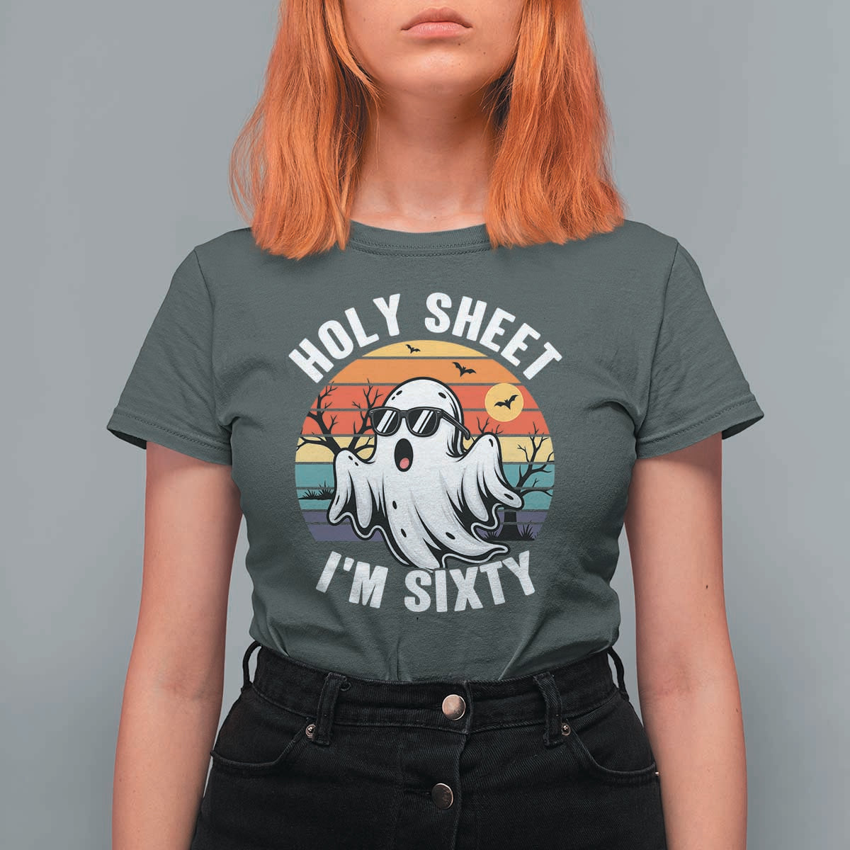 60th Birthday Halloween Ghost T Shirt For Women Holy Sheet I'm Sixty