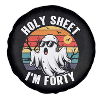 40th Birthday Halloween Ghost Spare Tire Cover Holy Sheet I'm Forty