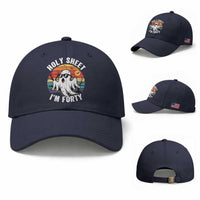 40th Birthday Halloween Ghost Baseball Cap Holy Sheet I'm Forty
