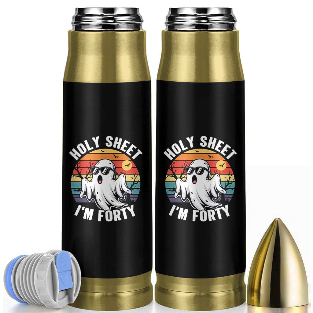 40th Birthday Halloween Ghost Bullet Tumbler Holy Sheet I'm Forty