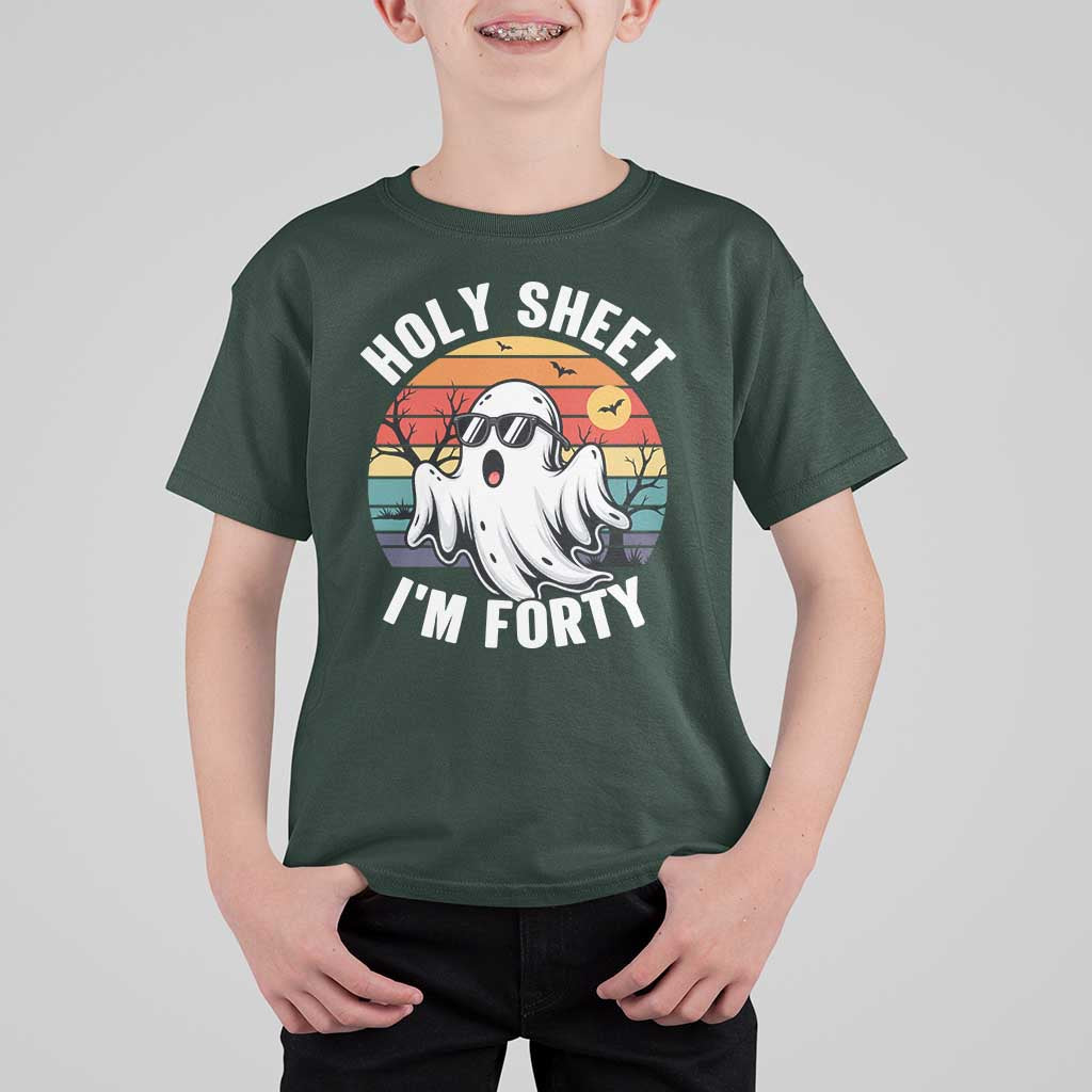 40th Birthday Halloween Ghost T Shirt For Kid Holy Sheet I'm Forty