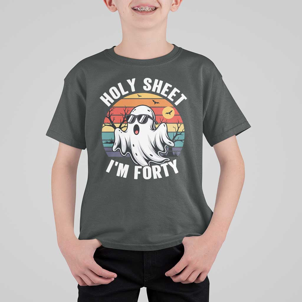 40th Birthday Halloween Ghost T Shirt For Kid Holy Sheet I'm Forty