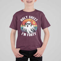 40th Birthday Halloween Ghost T Shirt For Kid Holy Sheet I'm Forty