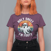 40th Birthday Halloween Ghost T Shirt For Women Holy Sheet I'm Forty
