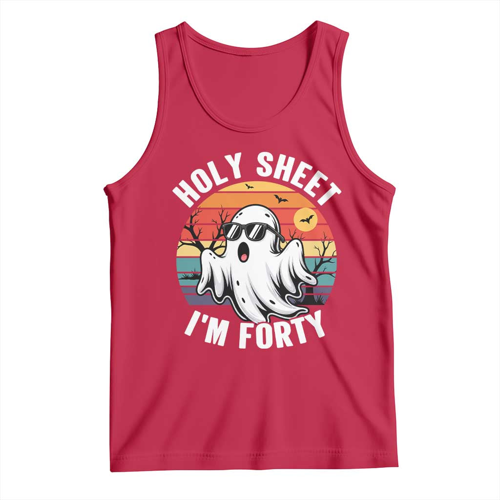 40th Birthday Halloween Ghost Tank Top Holy Sheet I'm Forty