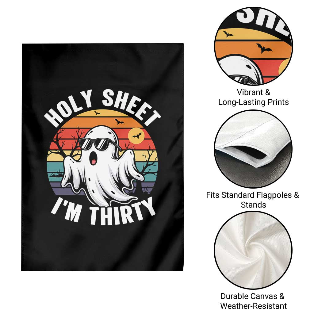 30th Birthday Halloween Ghost Garden Flag Holy Sheet I'm Thirty