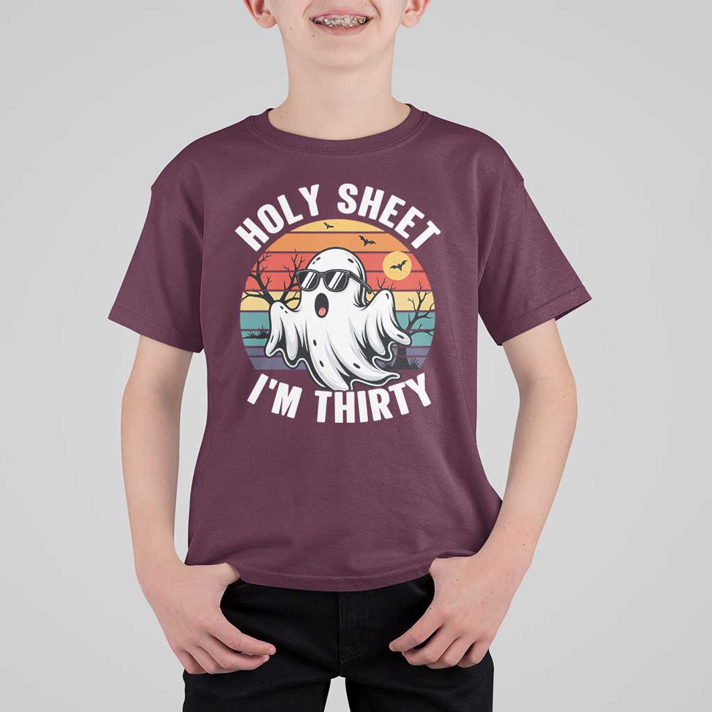 30th Birthday Halloween Ghost T Shirt For Kid Holy Sheet I'm Thirty