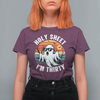 30th Birthday Halloween Ghost T Shirt For Women Holy Sheet I'm Thirty