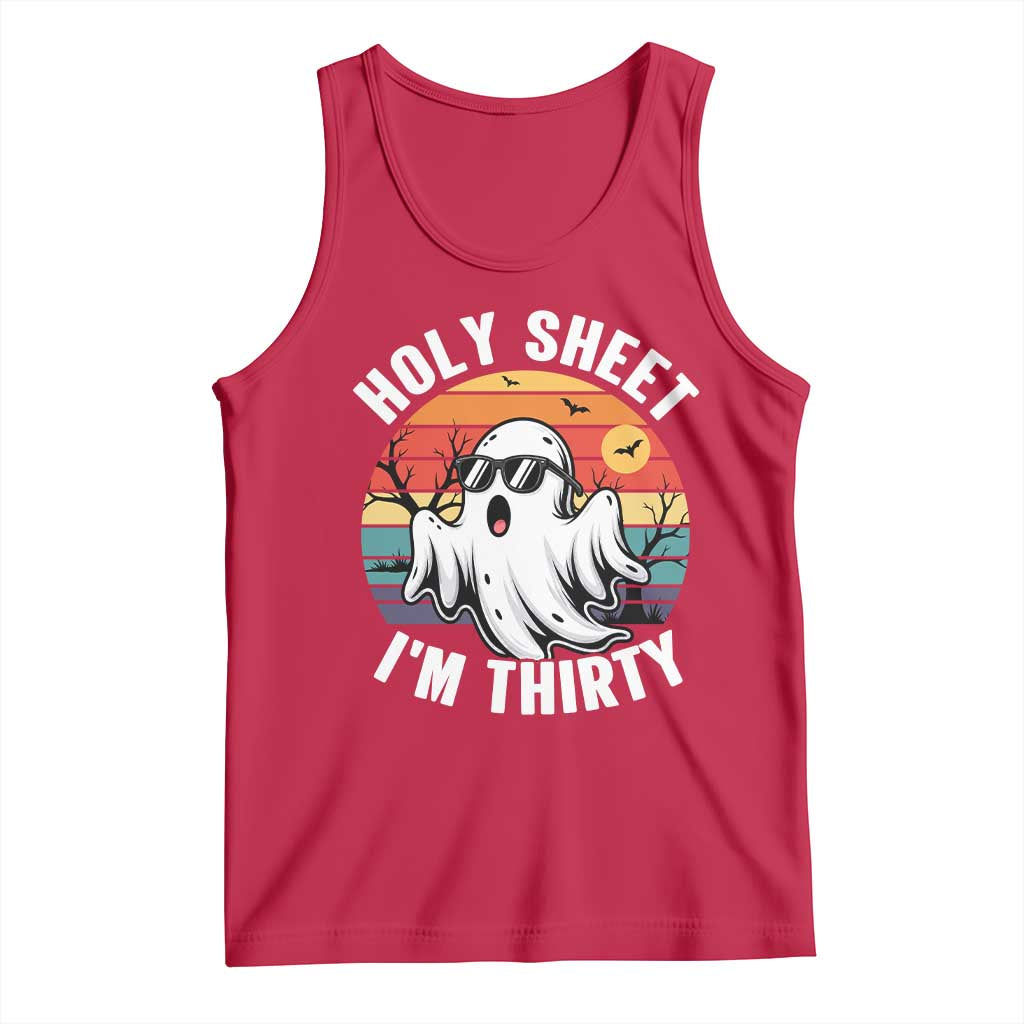 30th Birthday Halloween Ghost Tank Top Holy Sheet I'm Thirty