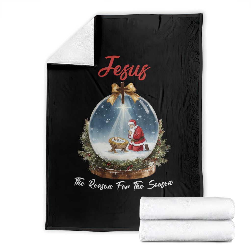 Jesus Santa Christmas Throw Blanket The Reason For The Season - Wonder Print Shop