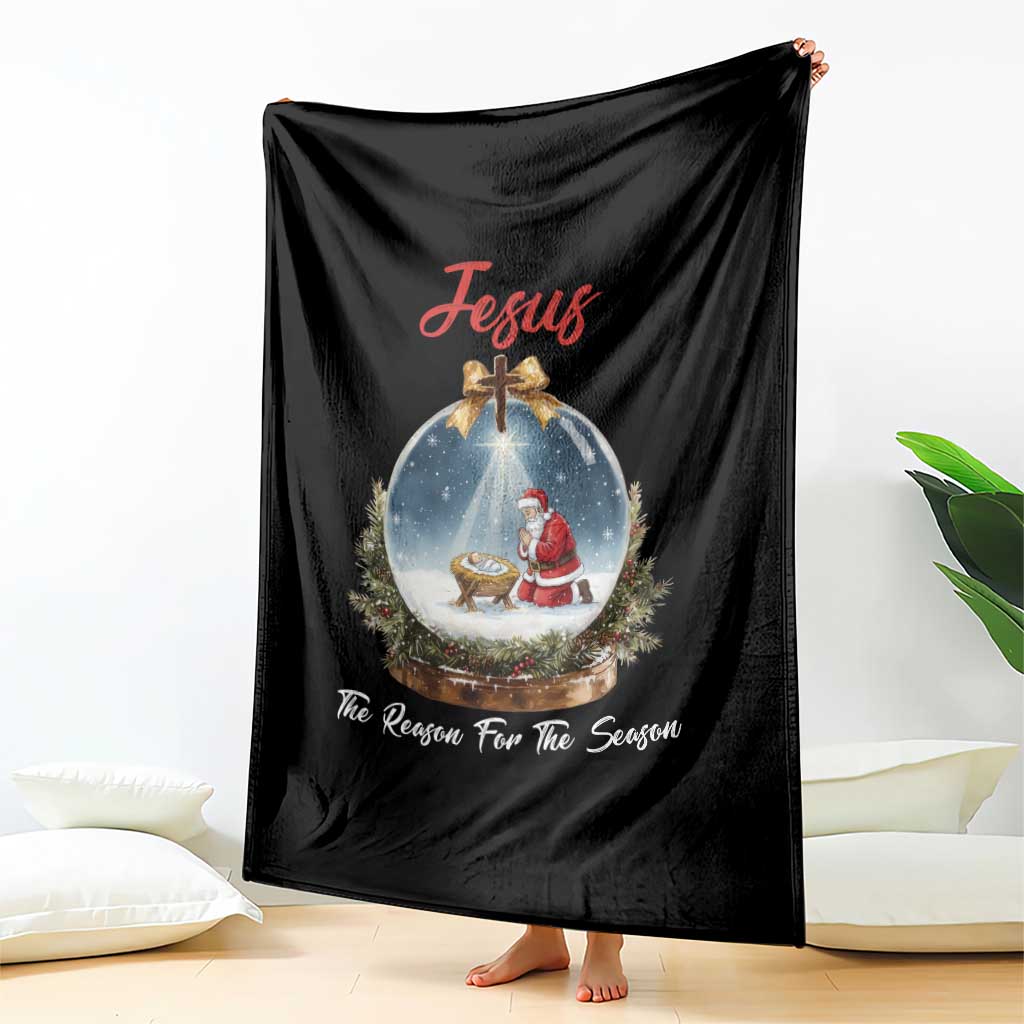 Jesus Santa Christmas Throw Blanket The Reason For The Season - Wonder Print Shop