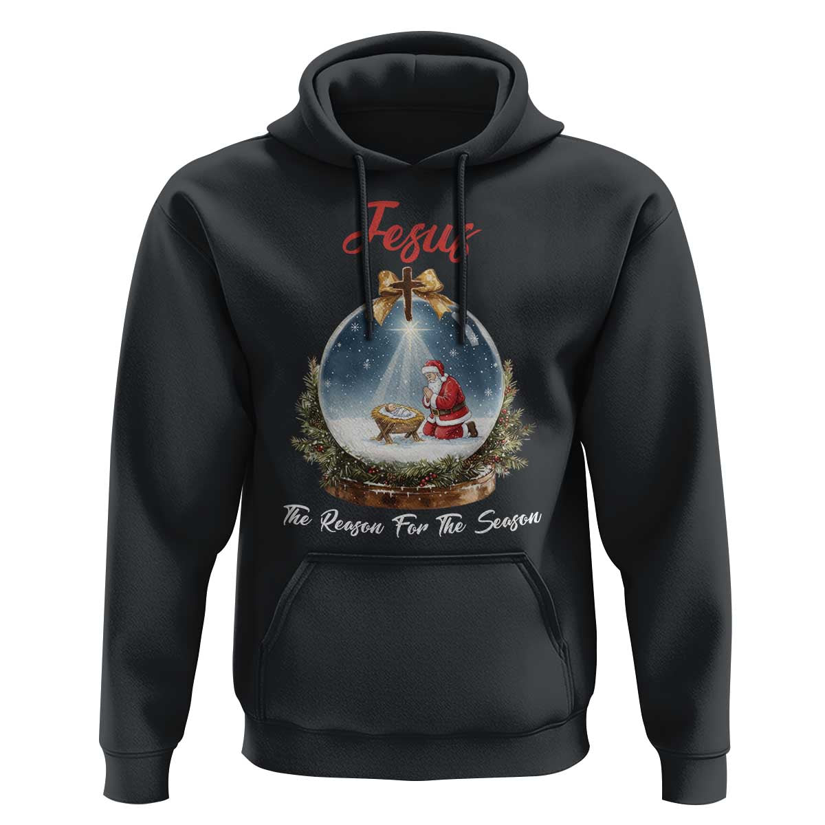 Jesus Santa Christmas Hoodie The Reason For The Season - Wonder Print Shop