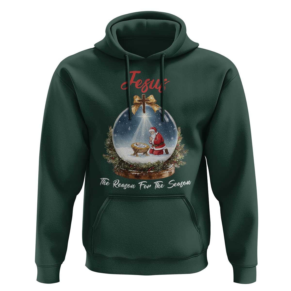 Jesus Santa Christmas Hoodie The Reason For The Season - Wonder Print Shop