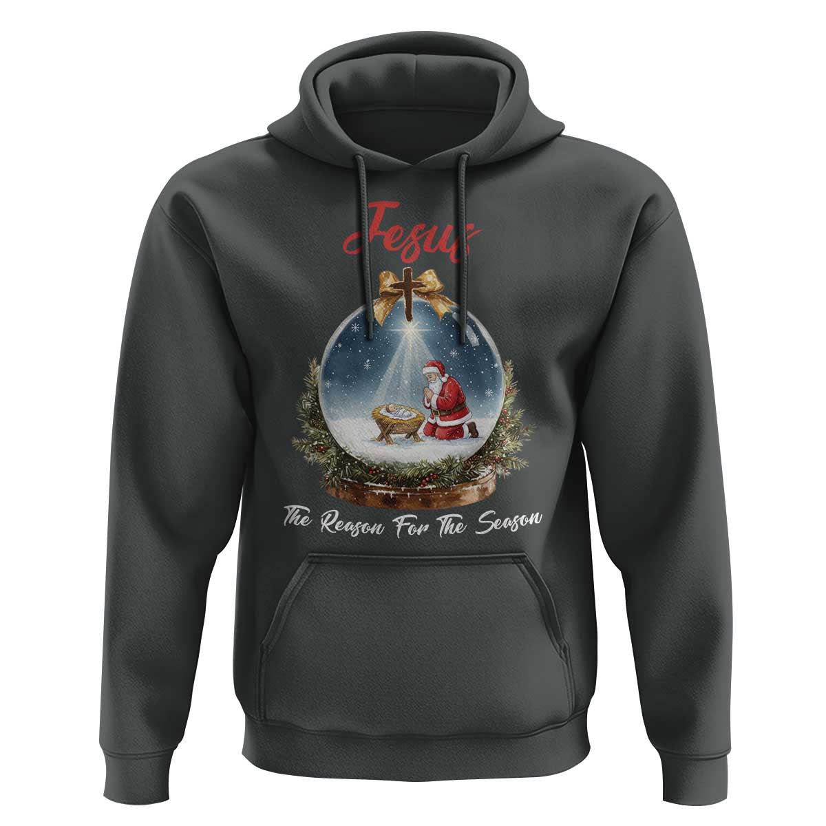 Jesus Santa Christmas Hoodie The Reason For The Season - Wonder Print Shop