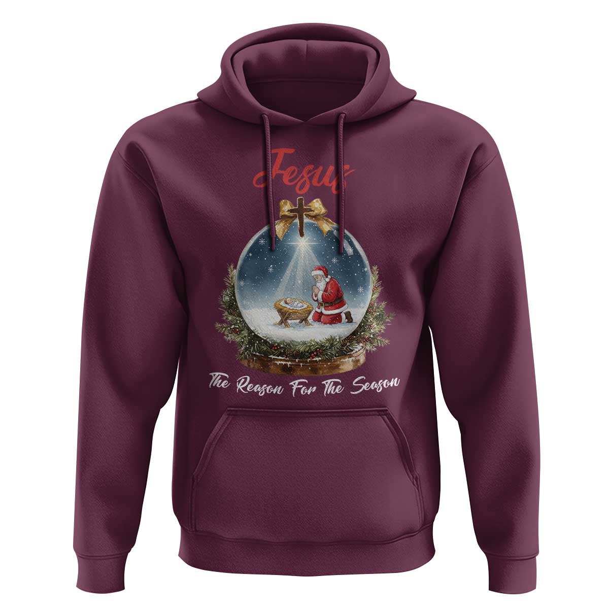 Jesus Santa Christmas Hoodie The Reason For The Season - Wonder Print Shop