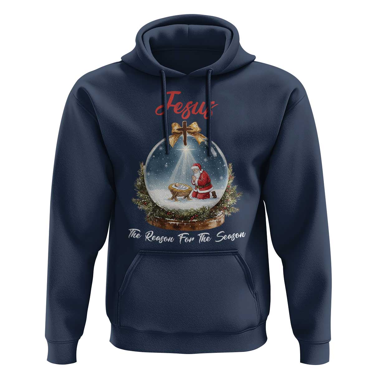 Jesus Santa Christmas Hoodie The Reason For The Season - Wonder Print Shop