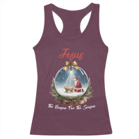 Jesus Santa Christmas Racerback Tank Top The Reason For The Season - Wonder Print Shop